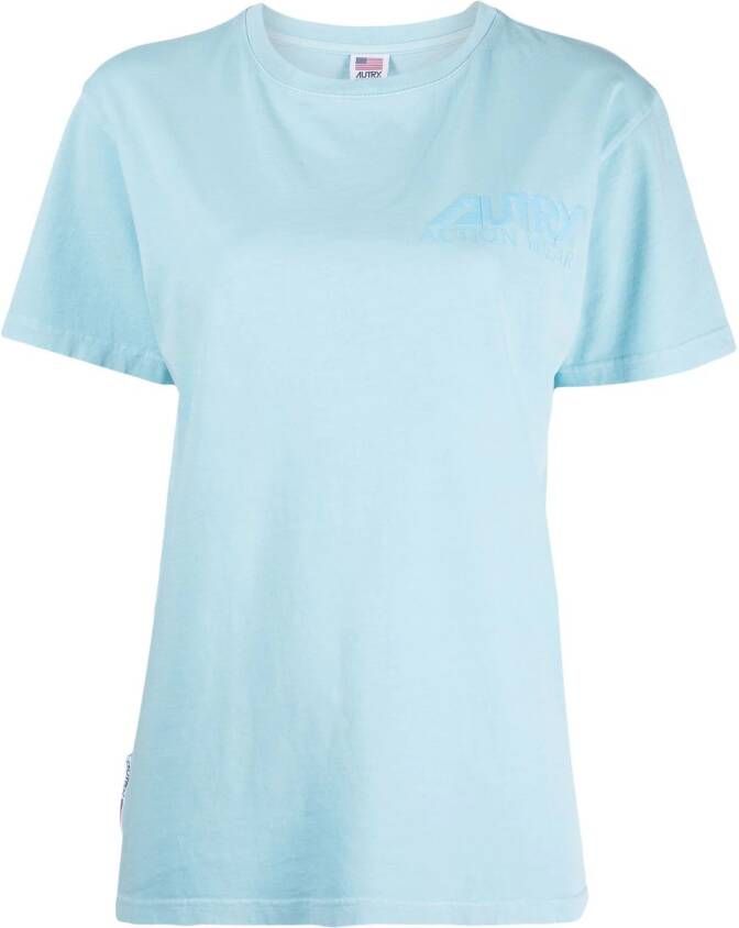 Autry T-shirt met logoprint Blauw