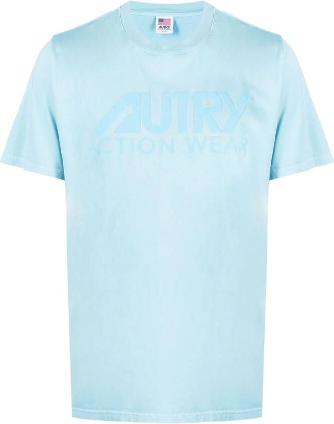 Autry T-shirt met tonale logoprint Blauw