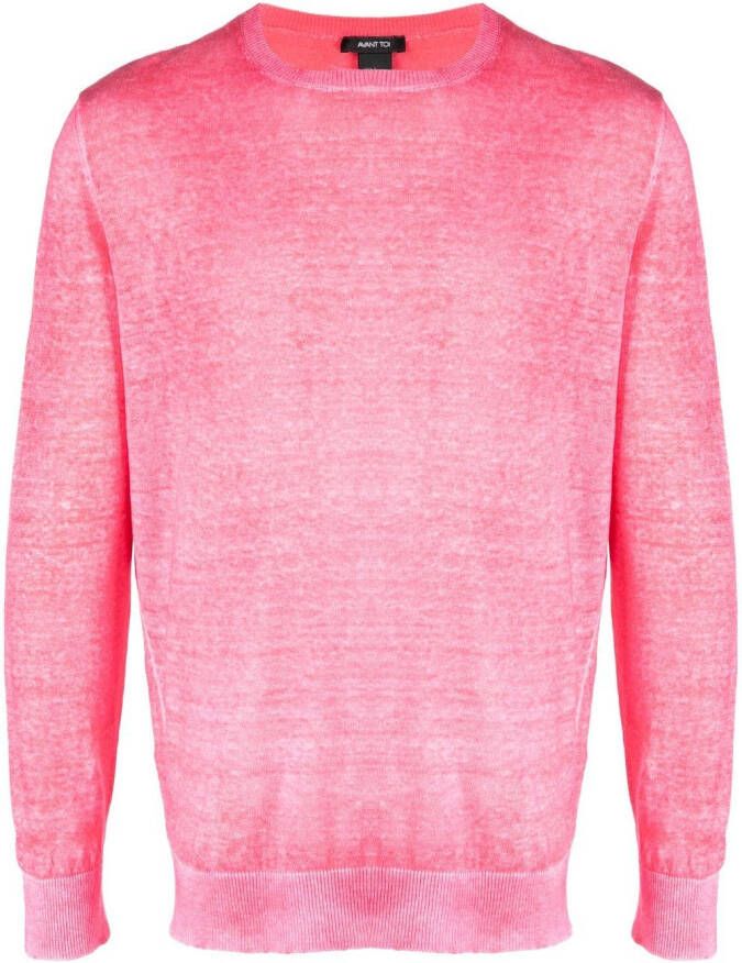 Avant Toi Sweater met ronde hals Roze