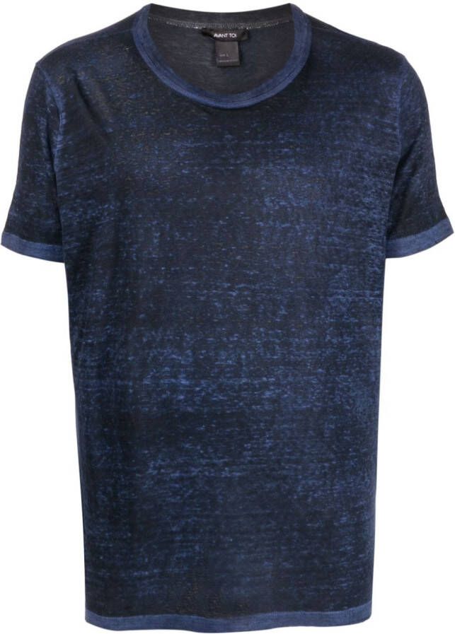 Avant Toi Linnen T-shirt Blauw
