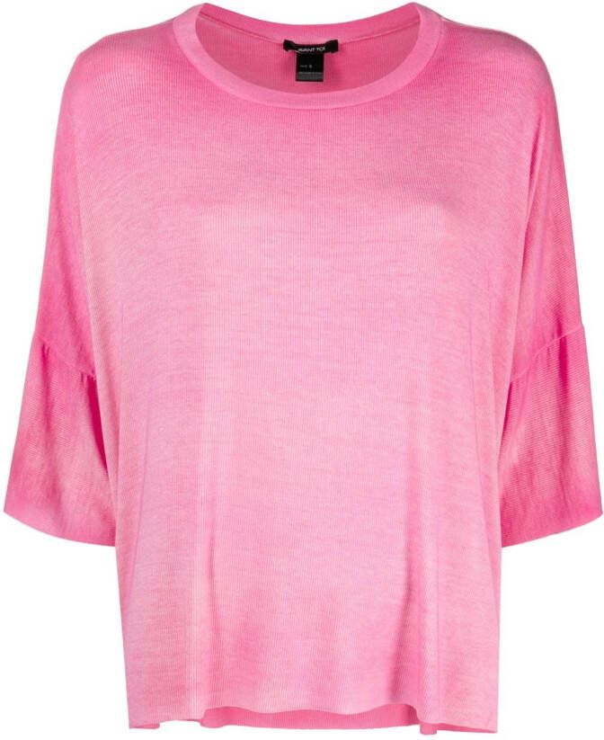 Avant Toi T-shirt van zijdemix Roze
