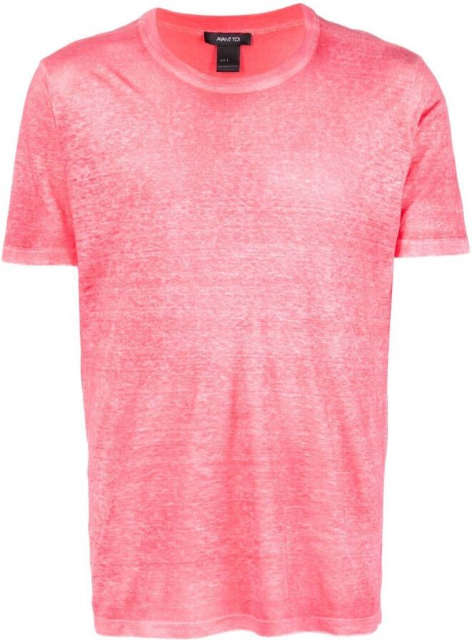 Avant Toi T-shirt met ronde hals Roze