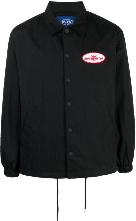 Awake NY Shirtjack met logopatch Zwart