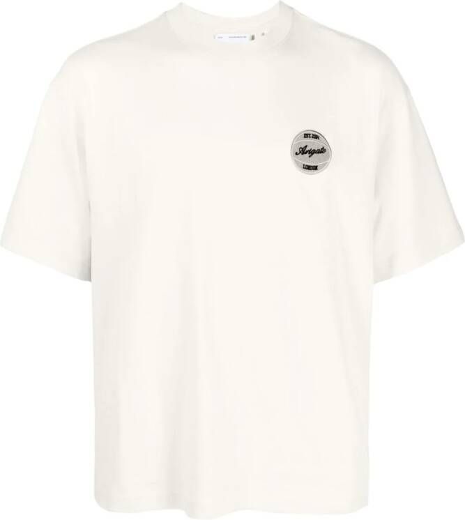 Axel Arigato T-shirt met logopatch Beige
