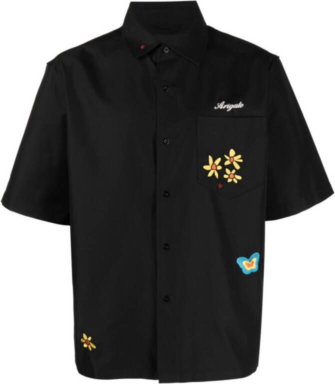Axel Arigato Overhemd met geborduurd detail Zwart