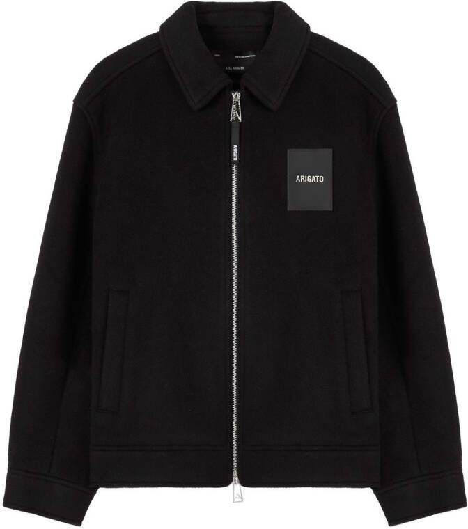 Axel Arigato Wollen shirtjack Zwart