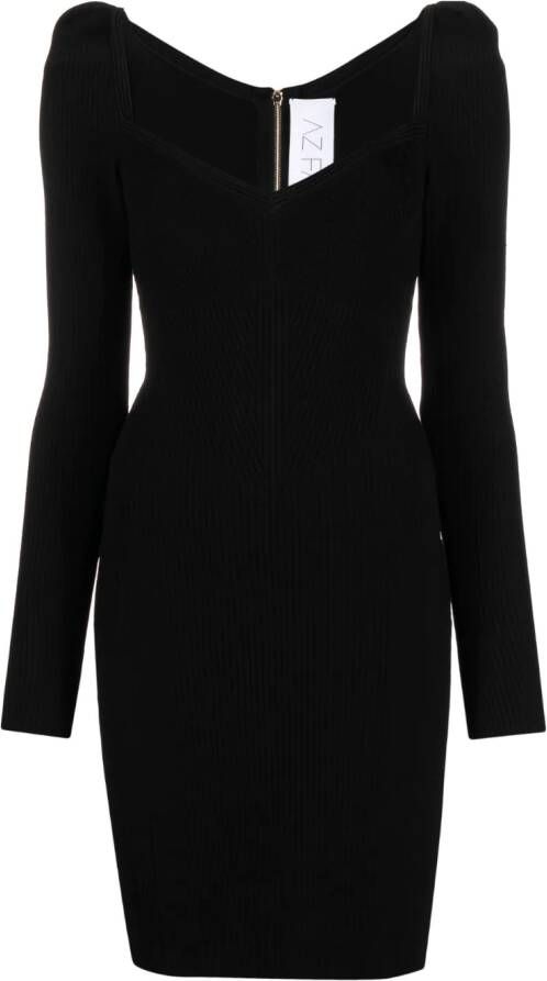 AZ FACTORY Midi-jurk met pofmouwen Zwart