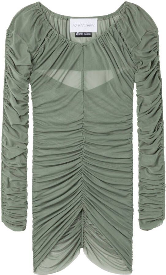 AZ FACTORY x Ester Manas top met ruche Groen