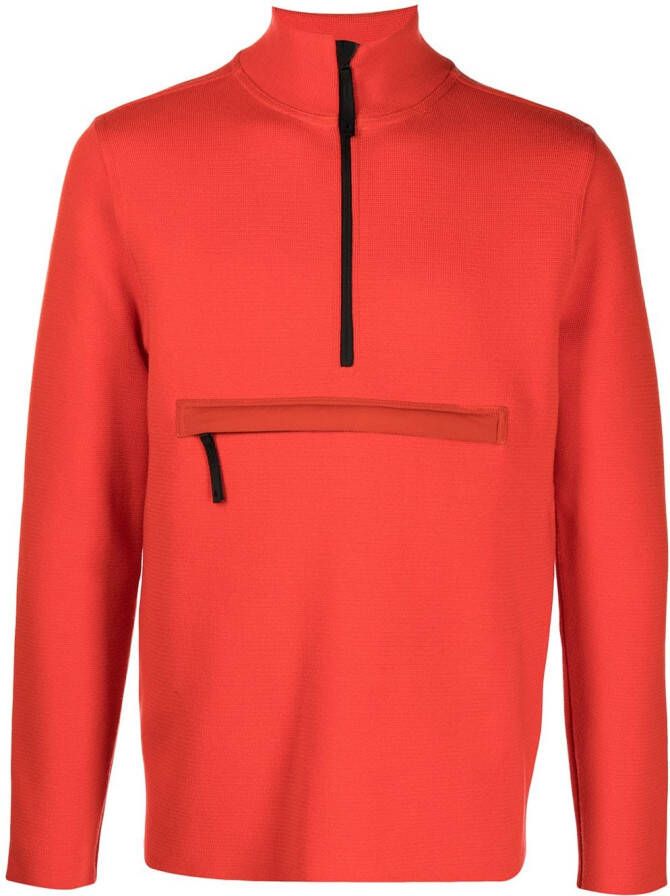 Aztech Mountain Sweater met halve rits Oranje