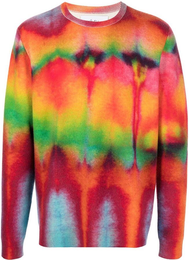 Aztech Mountain Sweater met tie-dye print Rood