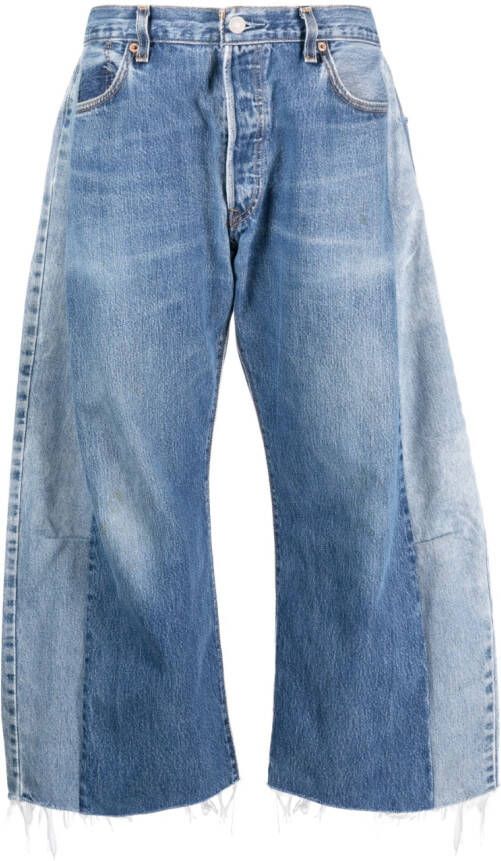 B SIDES Jeans met wijde pijpen Blauw