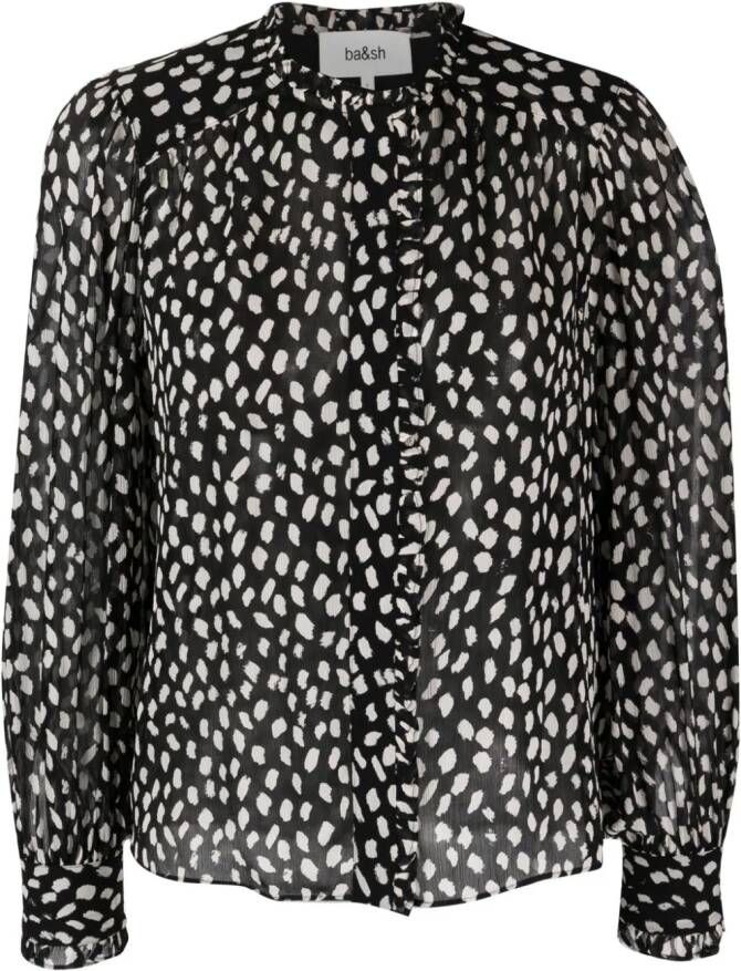 Ba&Sh Blouse met grafisch patroon Zwart