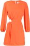 Ba&Sh Gedrapeerde mini-jurk Oranje - Thumbnail 1