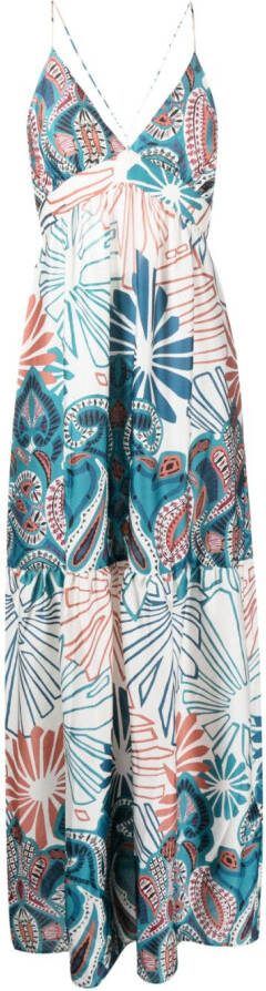 Ba&Sh Jurk met gelaagde rok Blauw