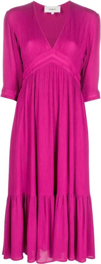 Ba&Sh Midi-jurk met empire taille Roze