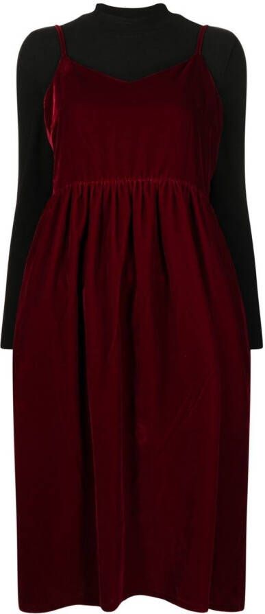 B+ab Midi-jurk met strikdetail Rood