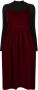 B+ab Midi-jurk met strikdetail Rood - Thumbnail 1