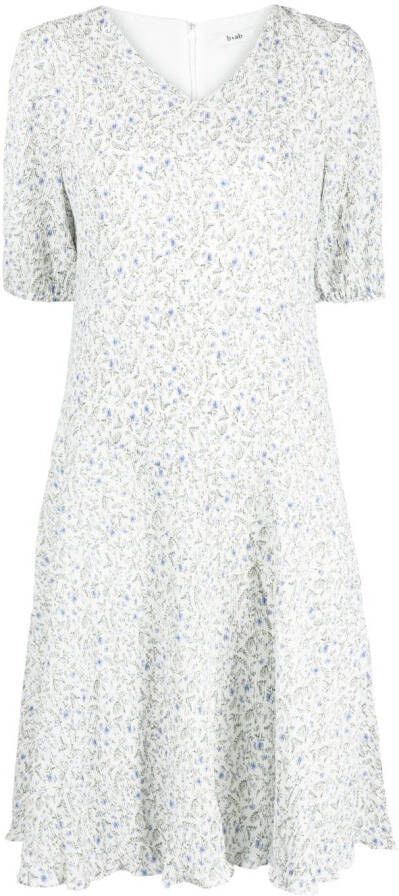 B+ab Midi-jurk met bloemenprint Wit