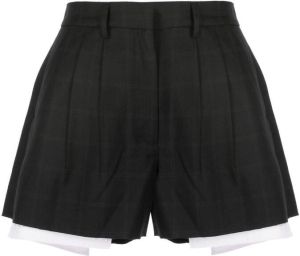 B+ab Geruite shorts Zwart