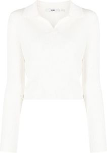 B+ab knitted spread-collar top Wit