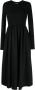 B+ab Midi-jurk met pofmouwen Zwart - Thumbnail 1