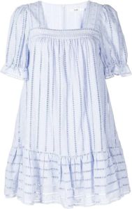 B+ab Mini-jurk met borduurwerk Blauw