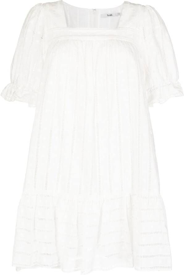 b+ab Mini-jurk met borduurwerk Wit