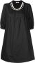 B+ab Mini-jurk met parelkraag Zwart - Thumbnail 1