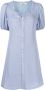 B+ab Mini-jurk met pofmouwen Blauw - Thumbnail 1