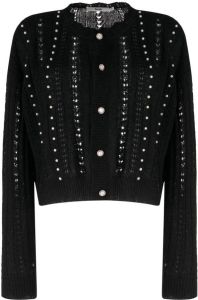 B+ab pearl-embellished knit cardigan Zwart