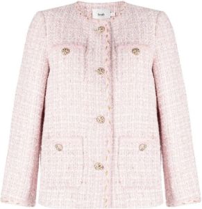 B+ab single-breasted tweed jacket Roze