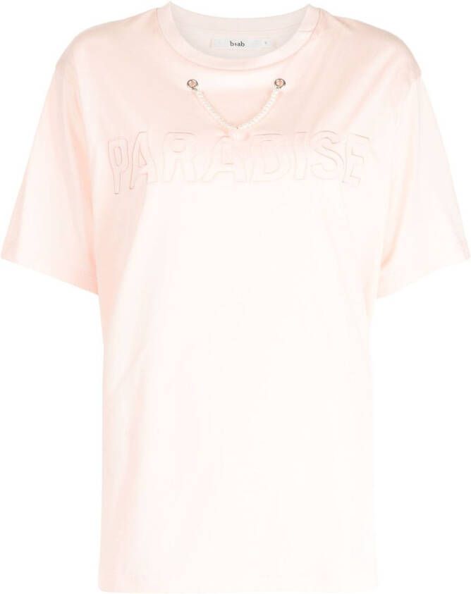 B+ab T-shirt met kettingdetail Roze