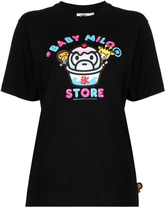 *BABY MILO STORE BY *A BATHING APE T-shirt met print Zwart