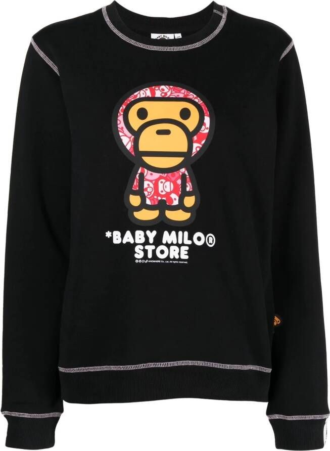 *BABY MILO STORE BY *A BATHING APE Sweater met print Zwart