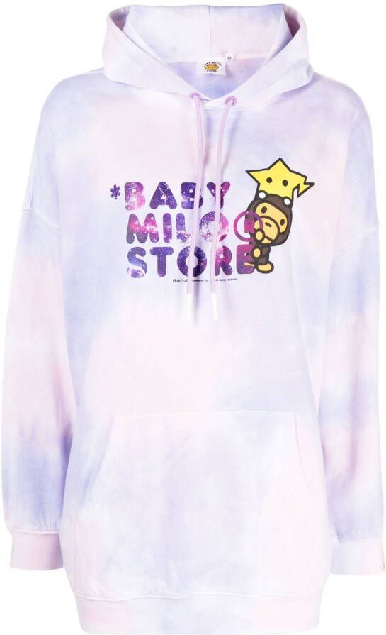 *BABY MILO STORE BY *A BATHING APE Hoodie met tie-dye print Roze