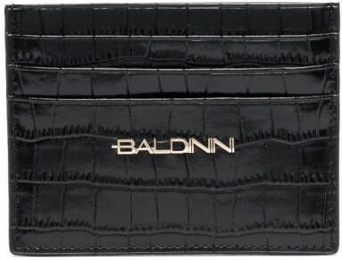 Baldinini Pasjeshouder met krokodillen-reliëf Zwart
