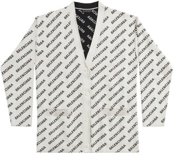 Balenciaga Vest met logoprint Wit