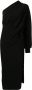 Balenciaga Asymmetrische wikkeljurk Zwart - Thumbnail 1