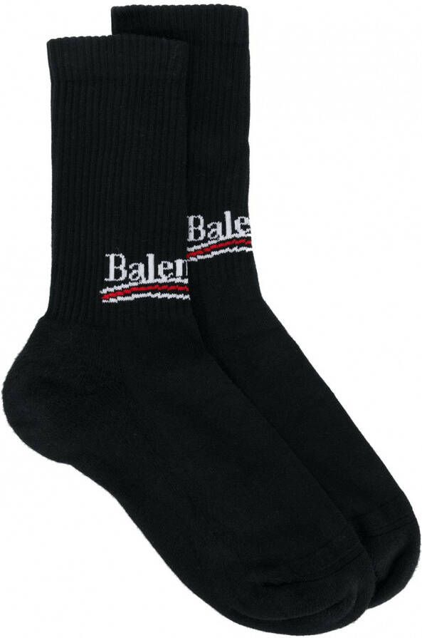 Balenciaga Bal-logo sokken Zwart