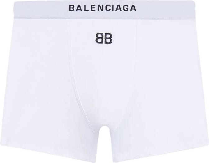 Balenciaga Boxershorts met geborduurd logo Wit