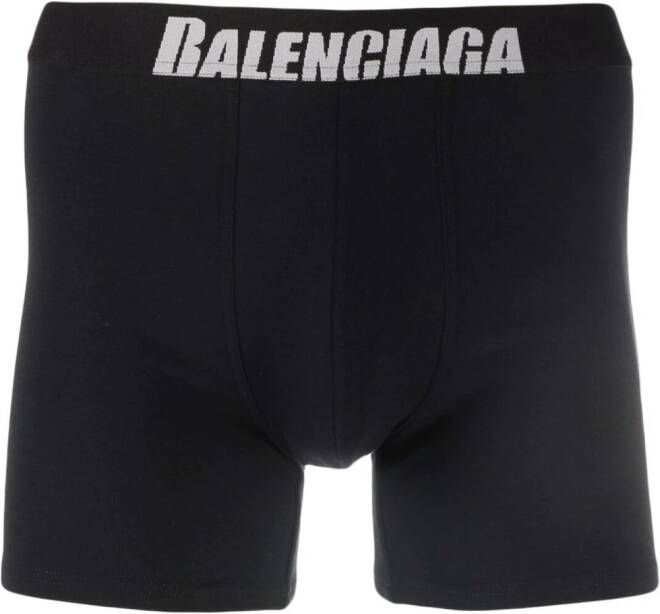 Balenciaga Boxershorts met geborduurd logo Zwart