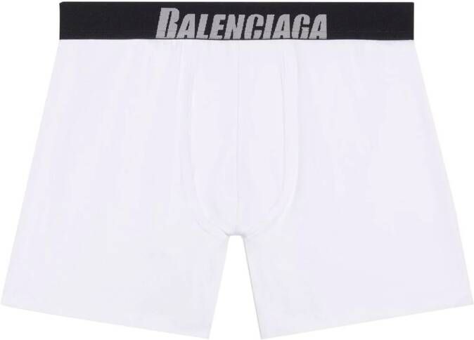 Balenciaga Boxershorts met logo tailleband Wit