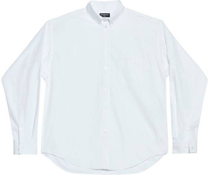 Balenciaga Overhemd met geknoopte kraag Wit