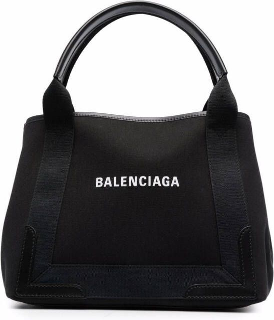 Balenciaga Cabas shopper met logo Zwart