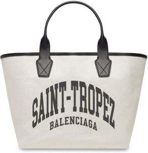 Balenciaga Cities Saint-Tropez grote shopper Beige