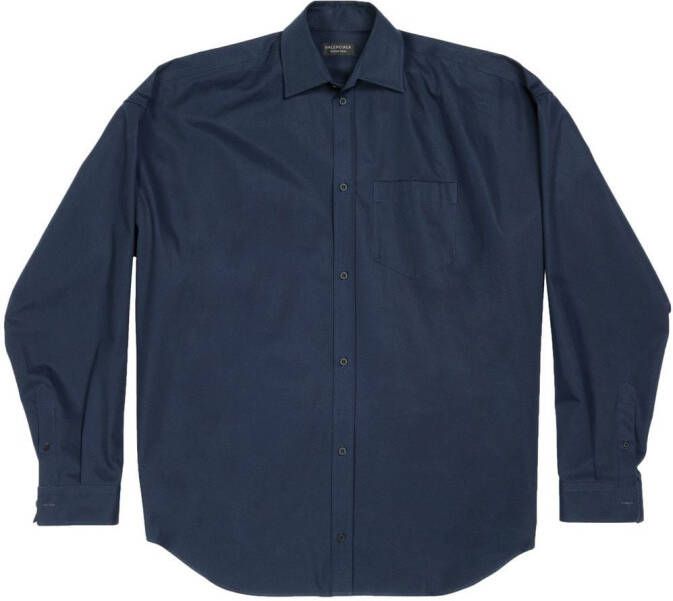 Balenciaga Overhemd met opgestikte zak Blauw