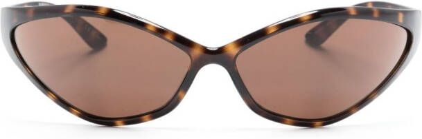 Balenciaga Eyewear 90s zonnebril met ovalen montuur Bruin