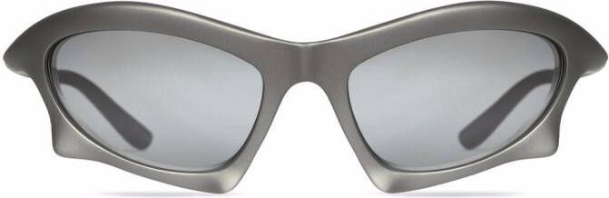Balenciaga Eyewear Bat zonnebril met rechthoekig montuur Zilver