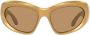 Balenciaga Eyewear BB0228S zonnebril met kattenoog montuur Goud - Thumbnail 1