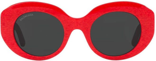 Balenciaga Eyewear BB0235S zonnebril met rond montuur Rood